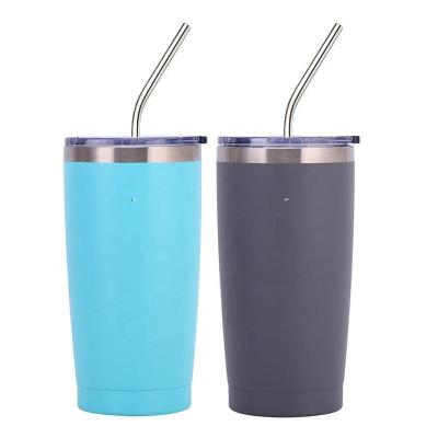 China New Sustainable 20 oz Tumbler 30oz Stainless Steel Beer Tumbler With Straw Double Wall 18/8 Travel Car Mug for sale