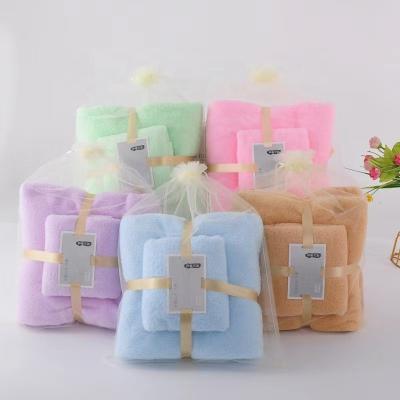 China Home Wholesale High Density Coral Velvet Blanket Child And Mother Towel Beach Towel Bath Towel Gift Cloth Products for sale