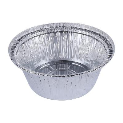 China Widely Used Customize Multi-specification Thicken Silver Aluminum Foil Packaging Container Tin Foil Baking Bowl for sale