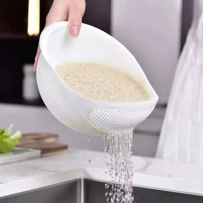 China Nordic simple style rice tapper, multi-functional vegetable and fruit basket stored, drainage basket washing rice sifting basin for sale