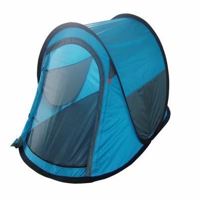 China Diagonal Bracing Type Durable Waterproof Camping Tent Custom Blue Single Layer Automatic Single Tent for sale