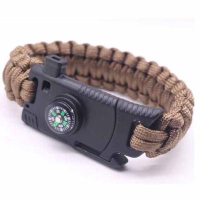 China Multifunctional Lightweight Escape Strike Bead Bracelet with Compass for Survival for sale