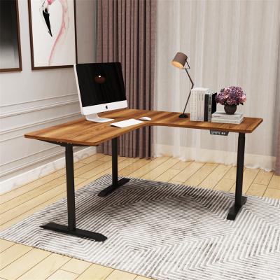 China Adjustable Modern Luxury Extendable Desk Executive Desk Metal L Shaped (Height) Motors Table 3 Standing Desk View for sale