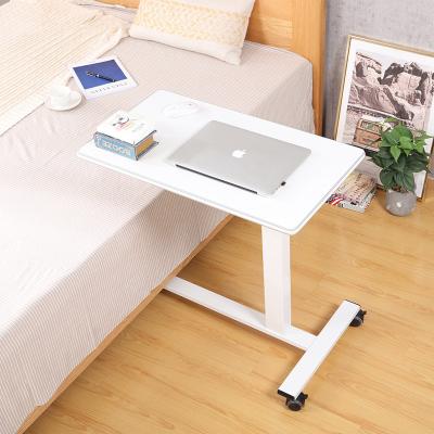 China (Height)Adjustable Home Office Work Single Pneumatic Alu Column Height Adjustable Sit Stand Mobile Laptop Computer Desk for sale