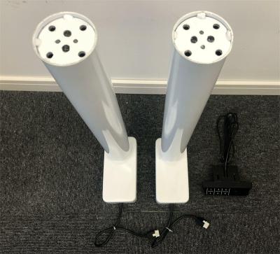 China Height Adjustable Dual Motors Electric Motors Sit To Stand Office Desk Adjustable Leg With 3 Segment Lifting Column for sale