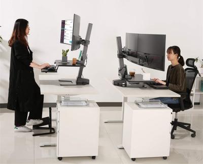 China Supplier Adjustable Professional Metal Triple Monitor Bracket Desktop Material (Height) Converter For Computer LCD Monitor for sale