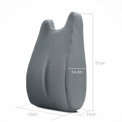 China Comfortable Memory Foam Lumbar Support Cushion Chair Back Seat Pillow For Lower Back Pain Relief Washable Mesh Cover for sale