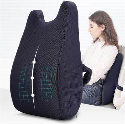 China Factory Wholesale Anti-pilling High Density Memory Foam Breathable Relieve Back Pressure Support Cushion Lumbar Back Pillow for sale