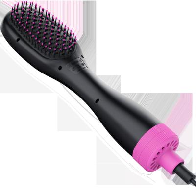 China Hair Care and Styling Fast Heating Hot Wind Fashion Hair Dryer Brush and Straightener Electric Cold-Hot Comb in One Step for Travel Hotel Salon Home Use for sale