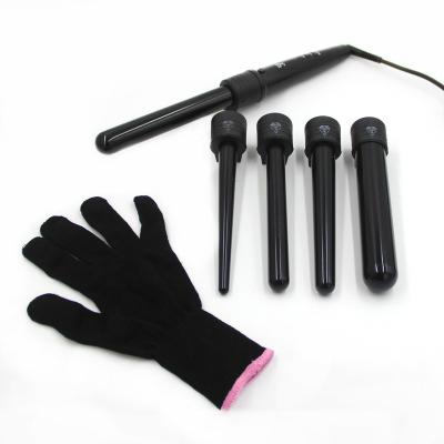 China 5P Ceramic Hair Curler Set 5 Sizes Curling Wand Rollers 5 Part Hair Curler for sale