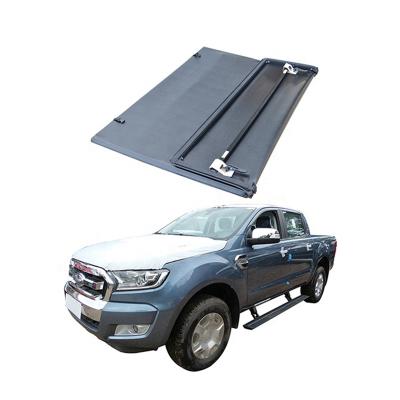 China Durable Wholesale Waterproof PVC Pickup Truck Accessories Soft Folding Electric Tonneau Cover For Ford Ranger 2012+ for sale