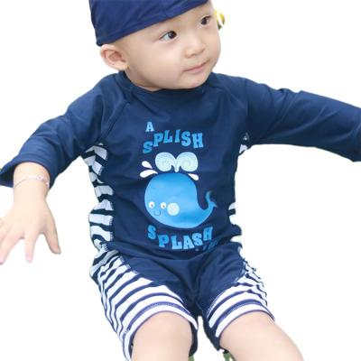 China Breathable kids beach leisure sportswear, sun hat, boys and kids, one-piece swimsuit, swimming trunks, quick-drying, style: whale for sale