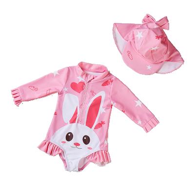 China Cheap Breathable Comfortable Breathable Kids Fashion Kids Swimwear One Pieces Swimsuit For Kids Rabbit Pattern for sale