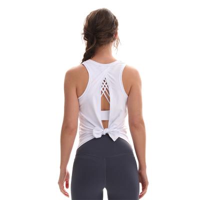 China New QUICK DRY Yoga Vest For Cross Running Fitness Women's Casual Beauty All-matching Tops Blouse Wholesale for sale