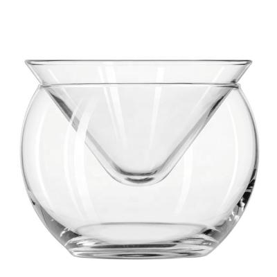 China Sustainable Stemless Martini Fridge Seafood Glass Fridge Cocktail 6oz Glass Set for sale