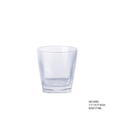 China Square Tumbler Stocked Whiskey Crystal Glass Drinking Glass For Chinese Factory for sale