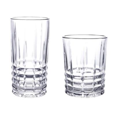 China Viable Wholesale Custom Mountain Tumblers Long Whiskey Crystal Cut Drinking Glasses Glass Ball Glass 375ml Beverage Tall for sale