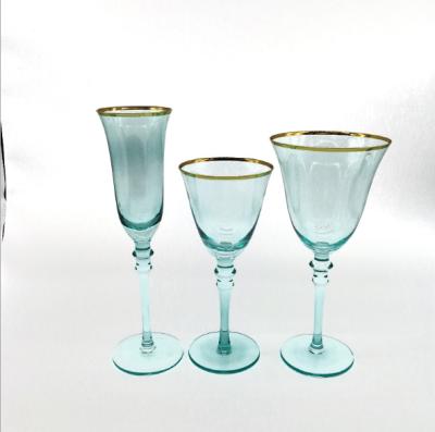 China Sustainable Colorful Creative Margaret Crystal Glass Champagne Glass for sale