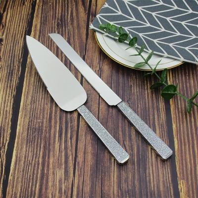 China Viable Luxurious Gold Wedding Knife For Cake Party Dessert Cake Knife And Server Set for sale