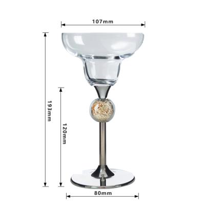 China Korean Crystal Ball Martini Cup 295ml tall crystal glass cocktail martini for sale