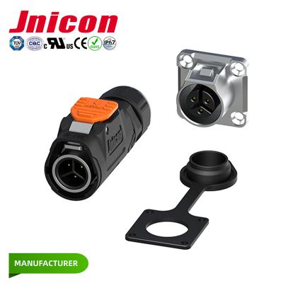 China Power/Electrical Jnicon waterproof 3 pin 10A metal customized automation wiring harness connector MJ16 panel interface connectors for sale