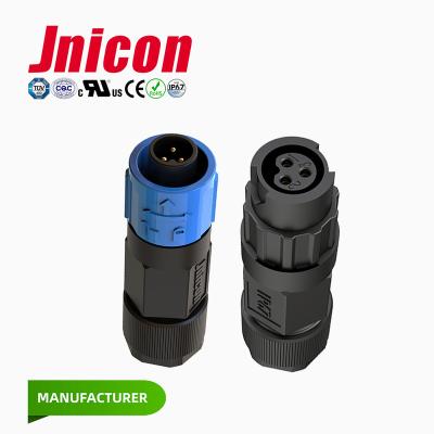 China Automotive Jnicon Male Plug Female Socket IP67 Waterproof Connector 7A 300V Adapter M12 for sale