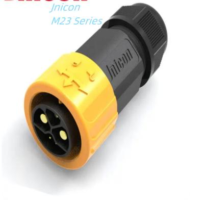 China Automotive IP67 Jnicon Waterproof Male Signal Power Motor Servo Straight field wirable M23 connector for sale