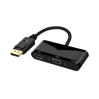 China COMPUTER 3 in 1 Multifunctional DP Conversion Line DisplayPort to HD VGA Converter DP Adapter DP 1.2 4Kx2K Audio Version for sale