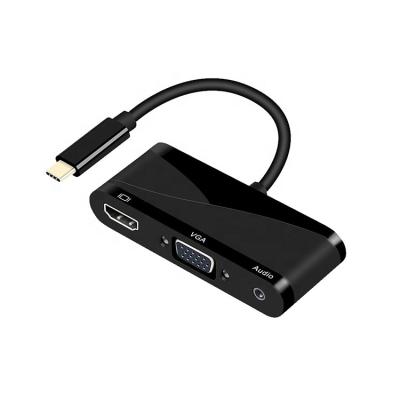 China High Speed ​​Computer 4-in-1 Docking Station Laptop Type Mobile Devices .desk USB C Hub with HD VGA USB 2 USB Hub 3.5mm Audio Port .0 for sale