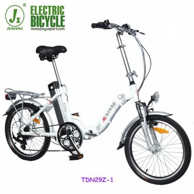 China 2019 Hot Sales Aluminum Alloy 20inch Electric Folding Bike Bicycle With Aluminum Frame for sale