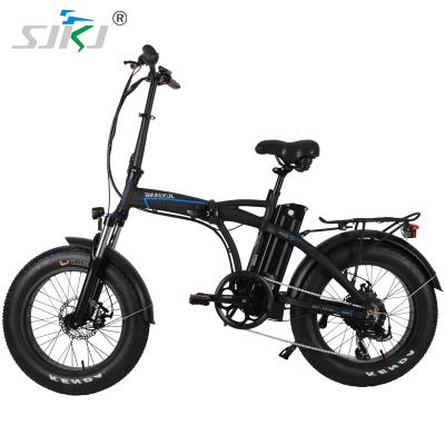 China Alloy Folding E-bike 36V 350W 10AH Fat Tire Bike Snow Beach Aluminum Electric Bicycle for sale