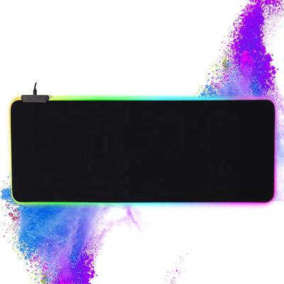 China Eco-Friendly Custom Logo RGB Large Mouse Pad Gaming Keyboard Rubber Base Mouse Pad for sale