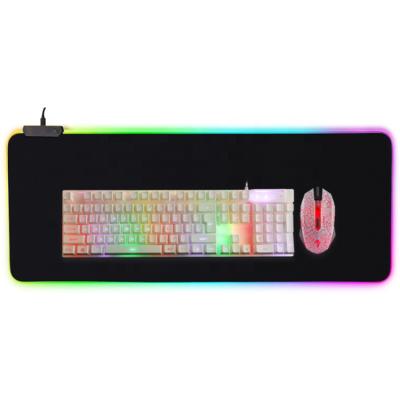 China CE FCC gaming mouse pad xxl with RGB led lighting and anti-slip eco friendly for sale