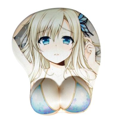 China Factory Price Wholesale Custom HOT Anime 3D Silicone Wrist Rest Sexy Mouse Pad for sale