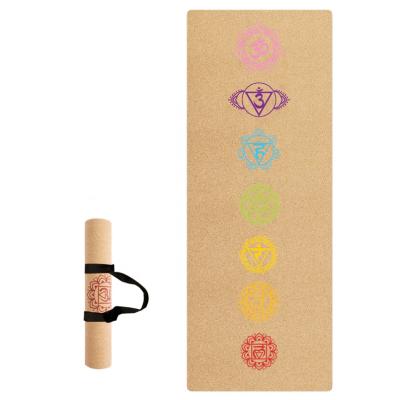 China Large Basically Perfect ECO Eco Friendly Recycled Cork Natural Rubber Thin Lightweight Yoga Mat for sale