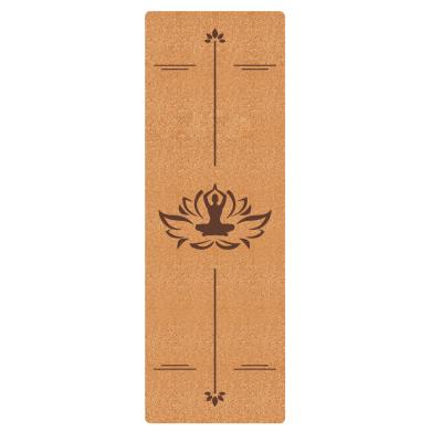 China Custom Natural Eco Friendly Private Label Logo Print Yoga Mat Cork Yoga Mat Set and Travel Bag for sale