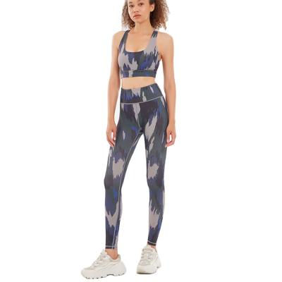 China OEM/ODM Breathable Breathable Custom Fitness Clothes Girls Sports Wear Women Sets Yoga Set Bra And Leggings Two Piece Set for sale