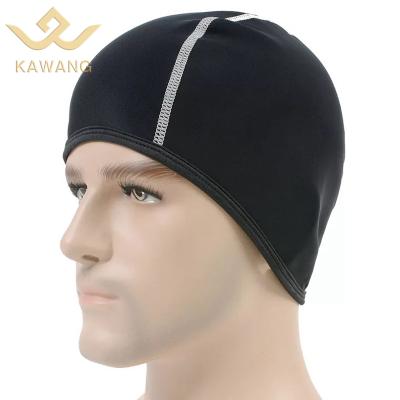 China KAWANG JOINT JOINT Quick Dry Cooling Plain Dyed Black Skull Cap Helmet Liner for sale