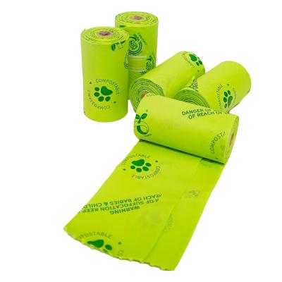 China Biodegradable Compostable Degradable Dog Poop Bag Eco-Friendly Pet Waste Disposal Bag for sale