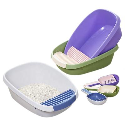 China High Sided Open Top Cat Toilet With Large Capacity And Cat Litter Scoop Spare Parts for sale