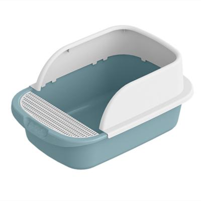 China Large Top Open Cat Litter Tray with Anti-Splash Design and Free Scoop Sustainable for sale