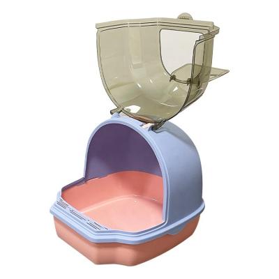 China Pet Cleaning Grooming Products 54.7cm*46.5cm*41.8cm Cat Litter Box with Flip Top Cover for sale