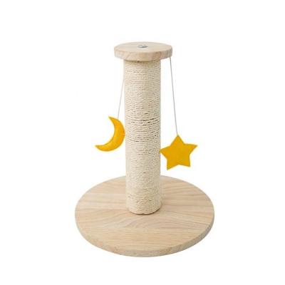 China Wood Cat Tower for Kitten and Cats 725g Sisal Rope Cat Scratcher Exercise Station for sale