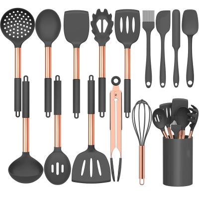 China 15 Pieces Silicone Cookware Sustainable Cookware Set Nonstick Heat Resistant Stirring Kitchen Tool Kit for sale