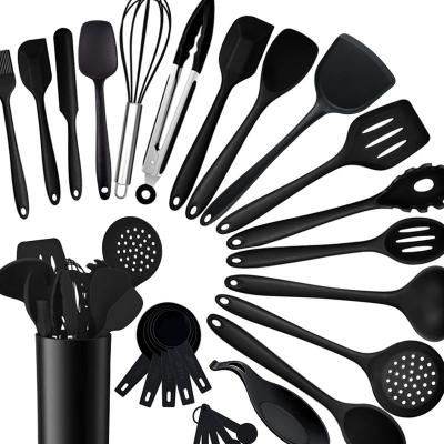 China Viable Hot Selling Wholesale Kitchen Accessories Cookware Sets 27pieces Kitchen Silicone Utensil Set for sale