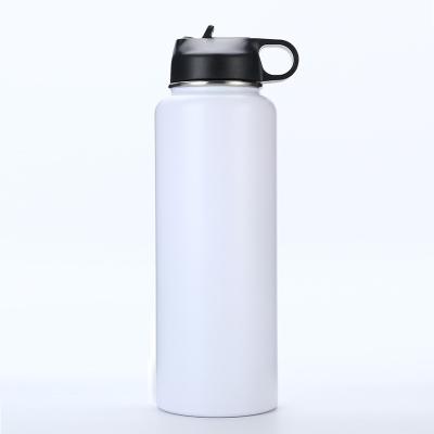 China 32oz Custom Vacuum Metal Reusable Eco Friendly Sustainable Insulated Steel Thermos Drink Stainless Steel Water Bottle With Straw for sale