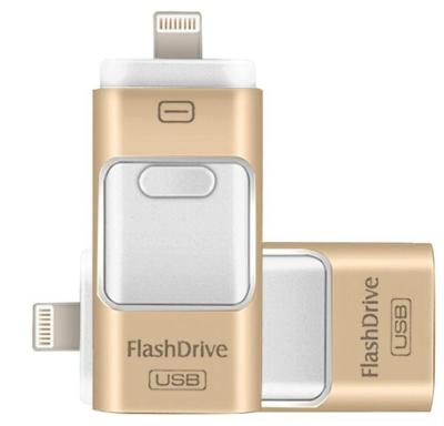 China Factory Price Metal 16gb 32gb 64gb Pendrive Otg Usb Flash Drive 3 In 1 Otg Usb 3.0 For Iphone for sale