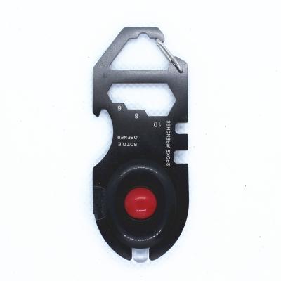 China Universal Promotion EDC Tool Card Bottle Opener Key Clip Hook Key Clip LED Light Christmas Gifts For Men for sale