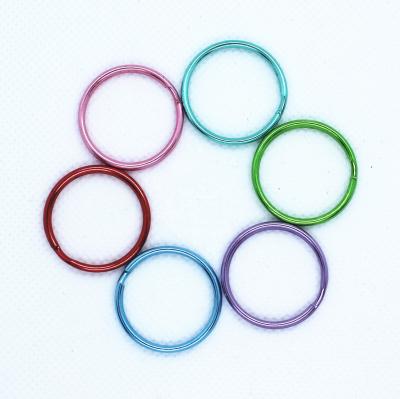 China Promotion Gift Metal Split Key Chain Rings With Chain And Open Jump Rings Assorted Color for sale