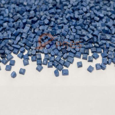 China blauwe kleur GF20 PEEK Engineering Plastic Pellet Raw Material For Aerospace Te koop